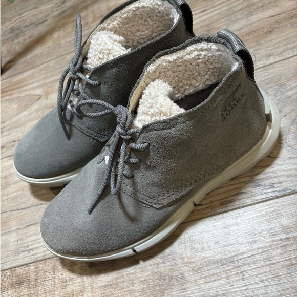 Sorel Woman’s Charcoal Suede Waterproof Fleece-Lined Boots Size 7 - Picture 8 of 11
